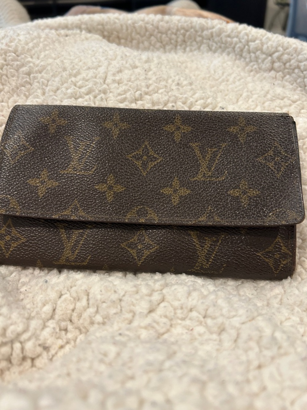 Louis Vuitton Monogram Canvas Money and Card Holder in Brown and Gold